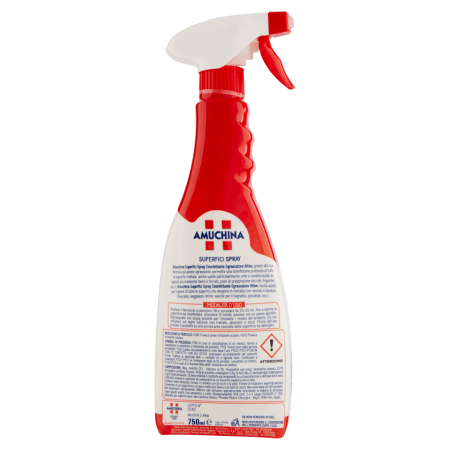 Informazioni e modalità d'uso per  Amuchina Superfici Spray 750ml