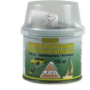 Stucco Vetroresina Bicomponente 750ml Lasav con Catalizzatore - Fibro Rinforzato
