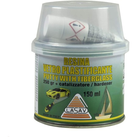 Stucco Vetroresina Bicomponente 750ml Lasav con Catalizzatore - Fibro Rinforzato