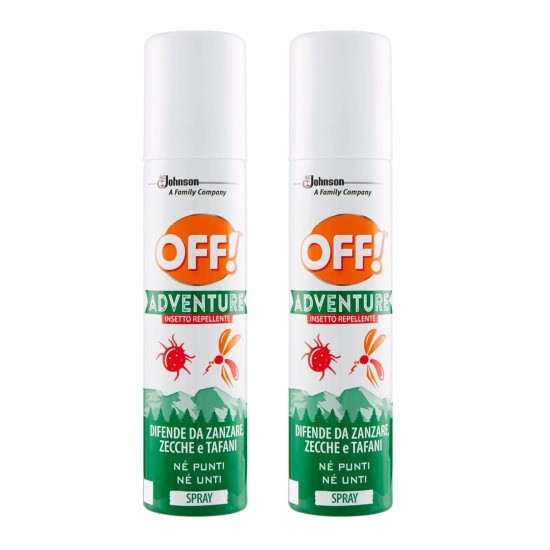 Off! Adventure Repellente Zanzare Zecche Tafani - 2x100ml