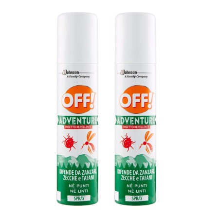 Off! Adventure Repellente Zanzare Zecche Tafani - 2x100ml