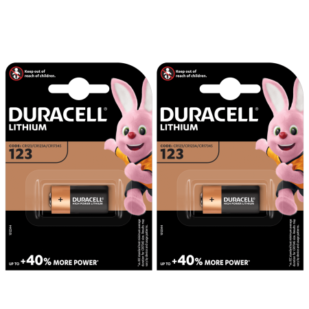Confezione Duracell CR123 ultra - Batteria a Litio di Qualità - 2pz