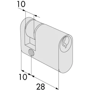 Cilindro Cisa 28 - 10 mm 2