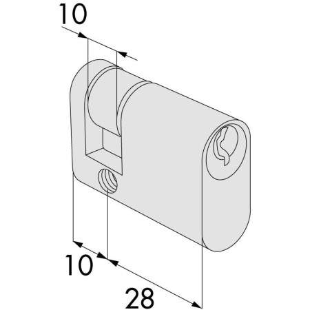 Cilindro Cisa 28 - 10 mm