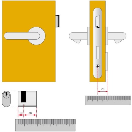 Cilindro Cisa 28 - 10 mm