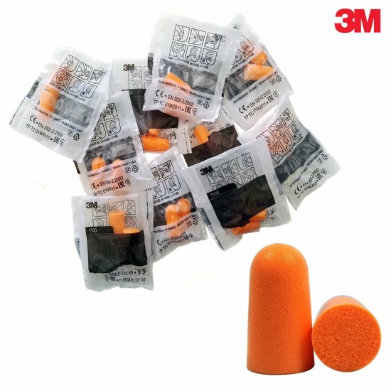 Tappi Antirumore Professionali Monouso Arancione 4 paia