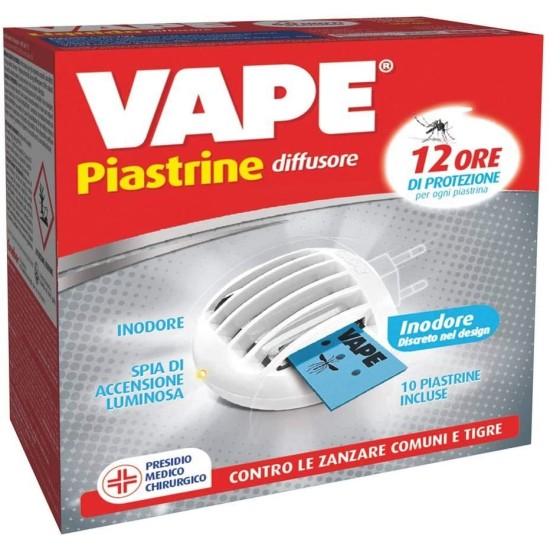 Vape Elettro Diffusore Piastrine  Invisibile 3 Diffurori + 30 Piastrine