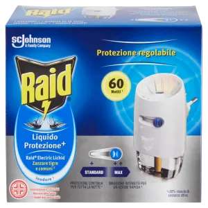 Raid Liquido 1 Base 1 Ricarica 60 Notti Antizanzare Tigre