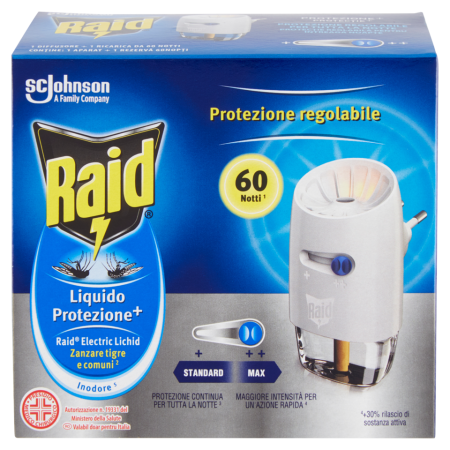 Raid Liquido 1 Base 1 Ricarica 60 Notti Antizanzare Tigre