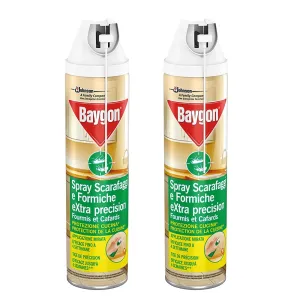 Baygon Spray Scarafaggi e Formiche Protezione Cucina 2x400ml