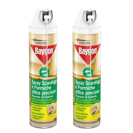 Baygon Spray Scarafaggi e Formiche Protezione Cucina 2x400ml
