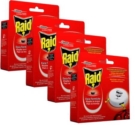 Trappole per Formiche Raid - Casetta Insetticida set 4 pezzi