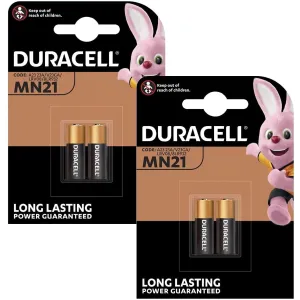 Confezione multipla Duracell MN21 Battery - Batteria A23 affidabile per 2 pezzi