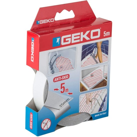 Nastro Antiscivolo Trasparente Geko 25mmx5m - Strisce antiscivolo per gradini