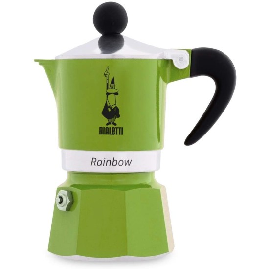 Bialetti Rainbow Caffettiera Moka 1Tz - Verde Lime