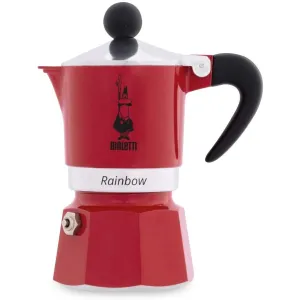 Caffettiera 3 Tazze Rossa Bialetti Rainbow in alluminio con manico ergonomico