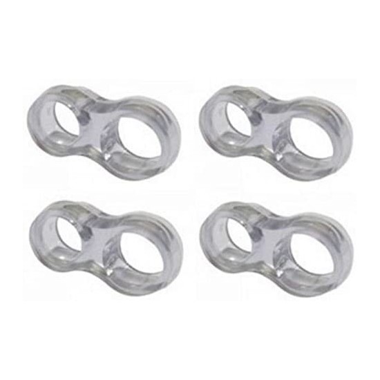 Anelli Salvamaniglia 4pezzi - Paracolpi per porte interne in gomma trasparente