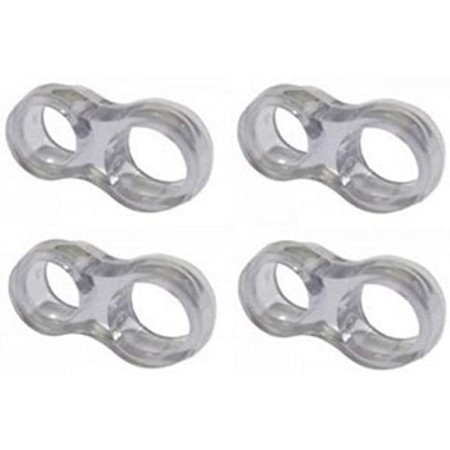 Anelli Salvamaniglia 4pezzi - Paracolpi per porte interne in gomma trasparente