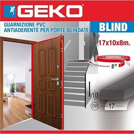 Paraspifferi per Porte Blindate Geko in PVC 8m - Guarnizione adesiva