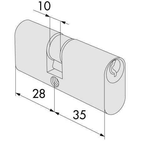 Cilindro Ovale Cisa  28 - 35