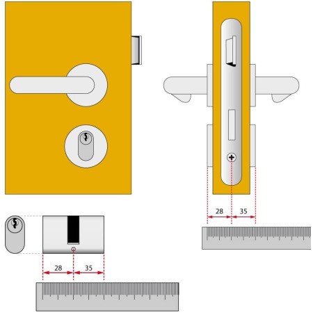 Cilindro Ovale Cisa  28 - 35