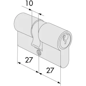 Cilindro Europeo CISA 27x27 – Cilindro per porte in Ottone sagomato con 3 chiavi 2