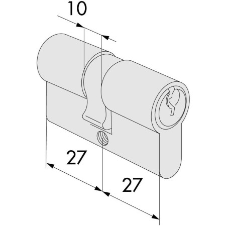 Misure del Cilindro Sagomato Cisa  27-27mm