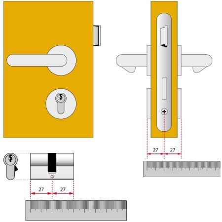 Esempio di applicazione del Cilindro Sagomato Cisa  27-27mm