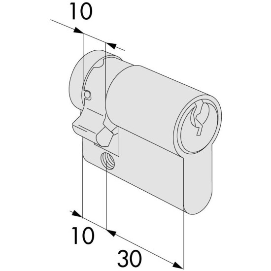 Cilindro Sagomato Cisa  30-10mm