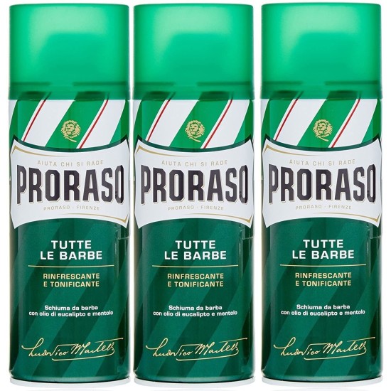 Schiuma Barba Rinfrescante 3x400ml - Proraso Sapone da Barba