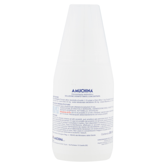 Informazioni su Amuchina Soluzione Disinfettante per alimenti Concentrata 250ml