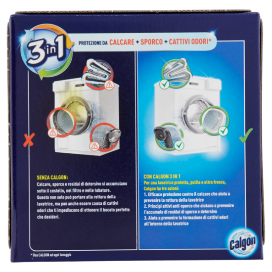 Informazioni sull'anticalcare Lavatrice Calgon 15pz - 3in1