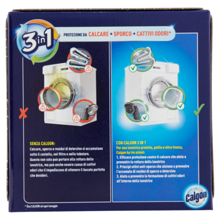 Informazioni sull'anticalcare Lavatrice Calgon 15pz - 3in1