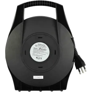 Avvolgicavo Elettrico 15m Electraline con adattatori Prese Universali 2