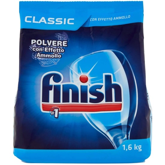 Finish Classic Detersivo Polvere Lavastoviglie Effetto Ammollo Regular 1,6 kg