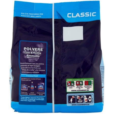 Finish Classic Detersivo Polvere Lavastoviglie Effetto Ammollo Regular 1,6 kg