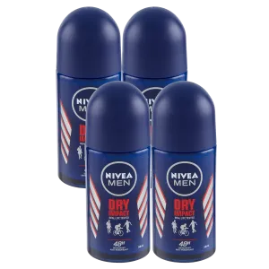 Nivea Men Deodorante Ascelle Intimo Dry Impact Anti-Perspirant 4x50 ml