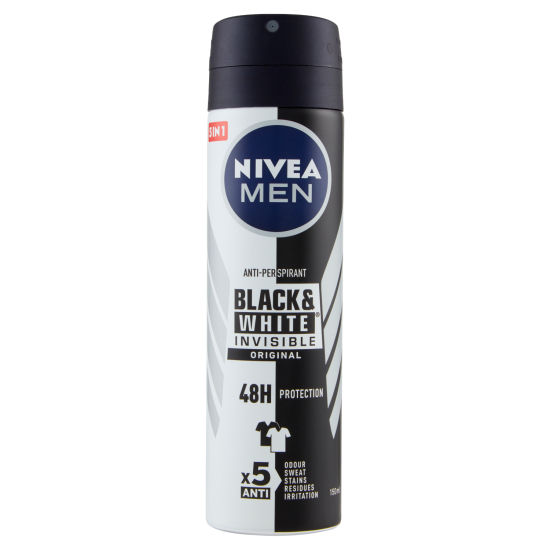 Deodorante Spray Invisible Nivea Black & White men - 150ml