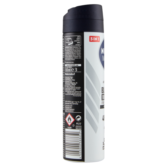 Immagine Laterale Nivea Men Deodorante Uomo Invisible Black & White Spray -150ml