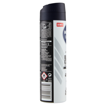 Immagine Laterale Nivea Men Deodorante Uomo Invisible Black & White Spray -150ml