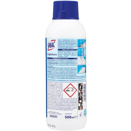 Avvertenze e istruzioni di Smac Scioglicalcare 500ml