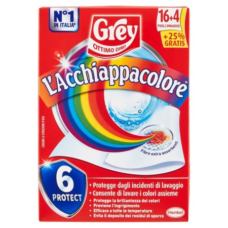 Grey Acchiappacolore Fogli Cattura Colore, 20 Fogli Efficaci