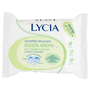 Confezione Salviettine Detergenti Lycia 20 pz- Salviette Biodegradabili Doppia Azione