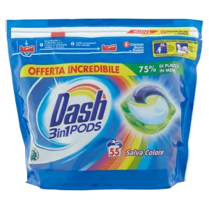 Detersivo Lavatrice Dash Pods 3in Salva Colore 55Lavaggi