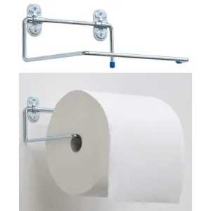 Portarotolo da Muro con Staffa, Portarotolo carta in Acciaio 2