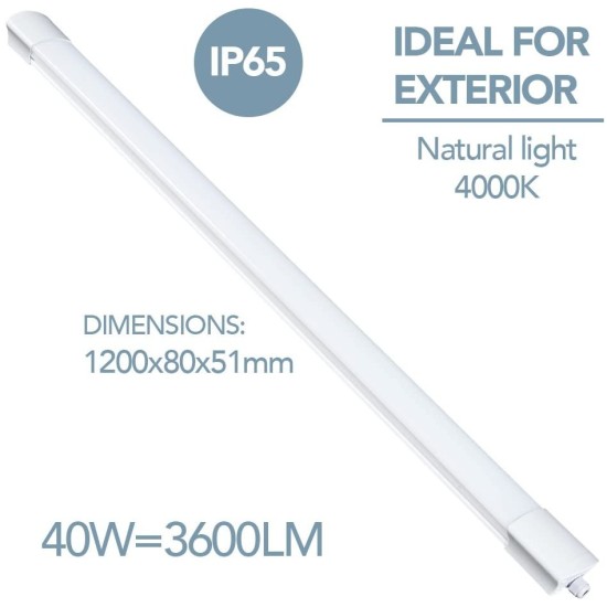 Electraline 65061Plafoniera Led 40W con misure