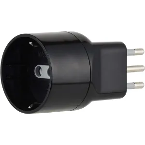 Electraline 71024 Adattatore Salvaspazio Schuko Tedesco a Spina Piccola 10A