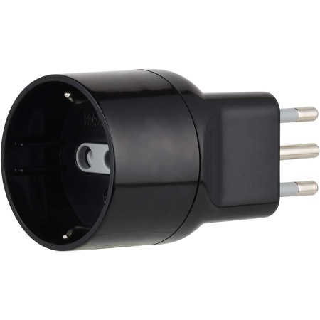 Electraline 71024 Adattatore Salvaspazio Schuko Tedesco a Spina Piccola 10A