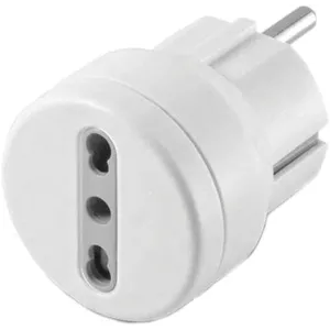Presa Tedesca Adattatore Electraline Adattatore Shuko 10/16A - Bianco