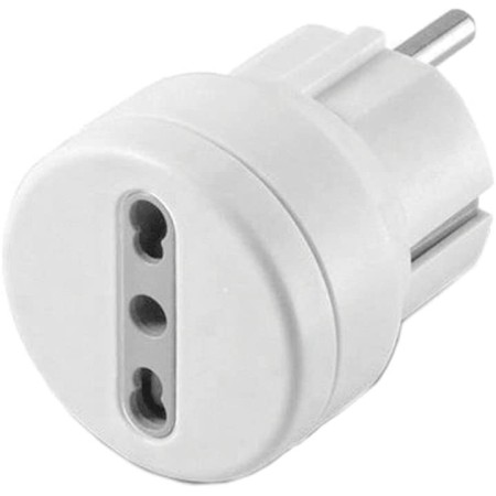 Presa Tedesca Adattatore Electraline Adattatore Shuko 10/16A - Bianco